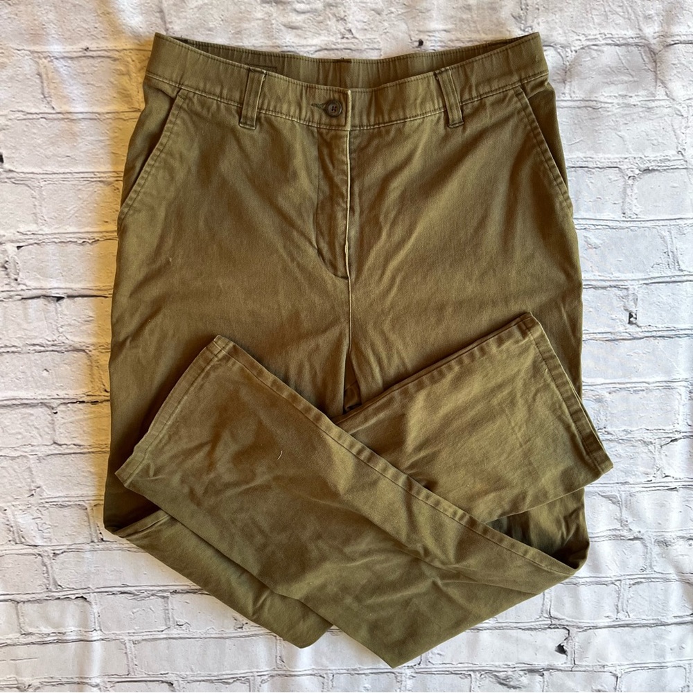 Vintage Woolrich Womens Pants Laurel Size 8 High Rise Khaki Green Stretch Y2K